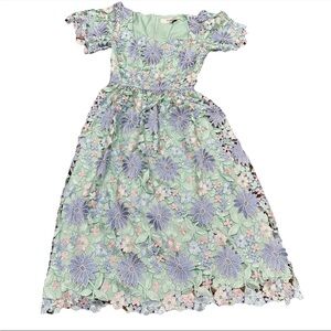 Jessakae Women’s Dress Size Small Floral Spring Long Purple Pink Casual Formal